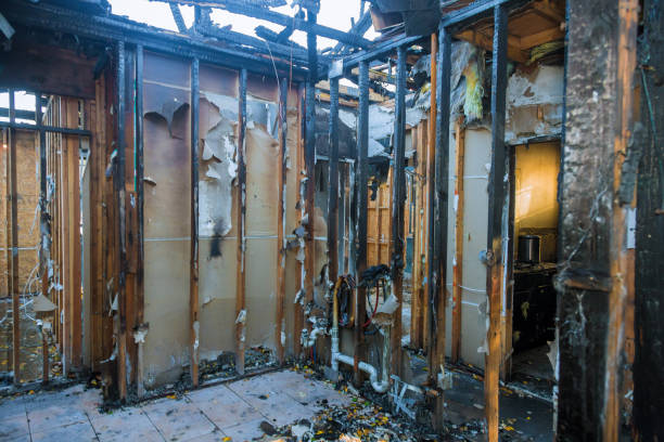 Professional Fire Damage Restoration technician working in Bellaire, OH